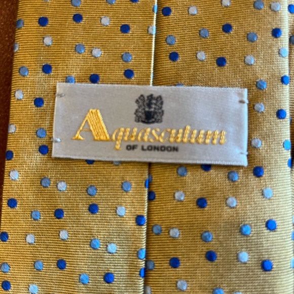 3 ties Aquascutum silk polkadots, Countess Mara Vintage striped, Lands End royal - Picture 8 of 12